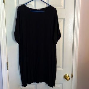 Madewell shift dress, black viscose with POCKETS! Very good condition, size M/L.